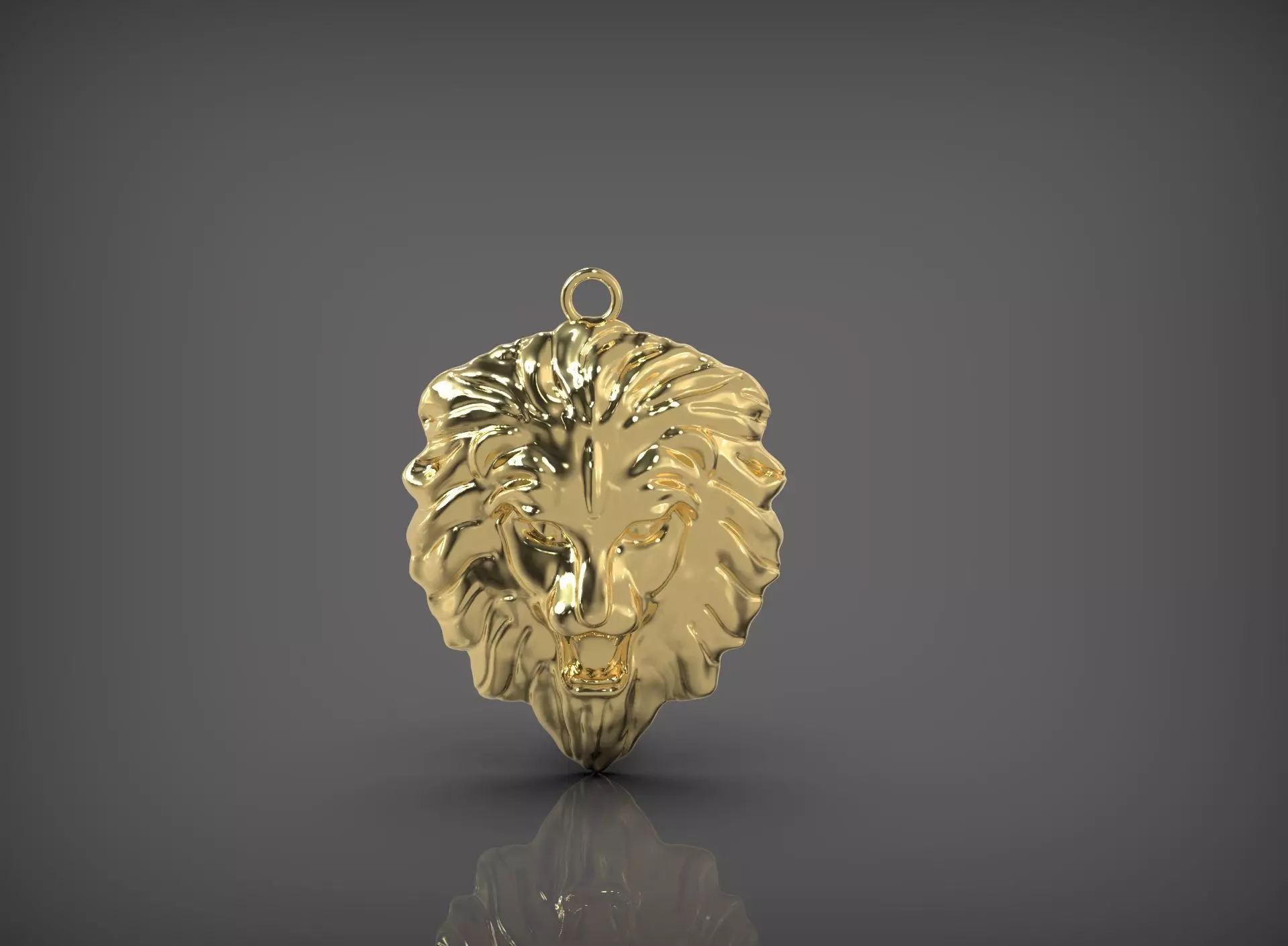 Lion Pendant 3D model 3D print model_0