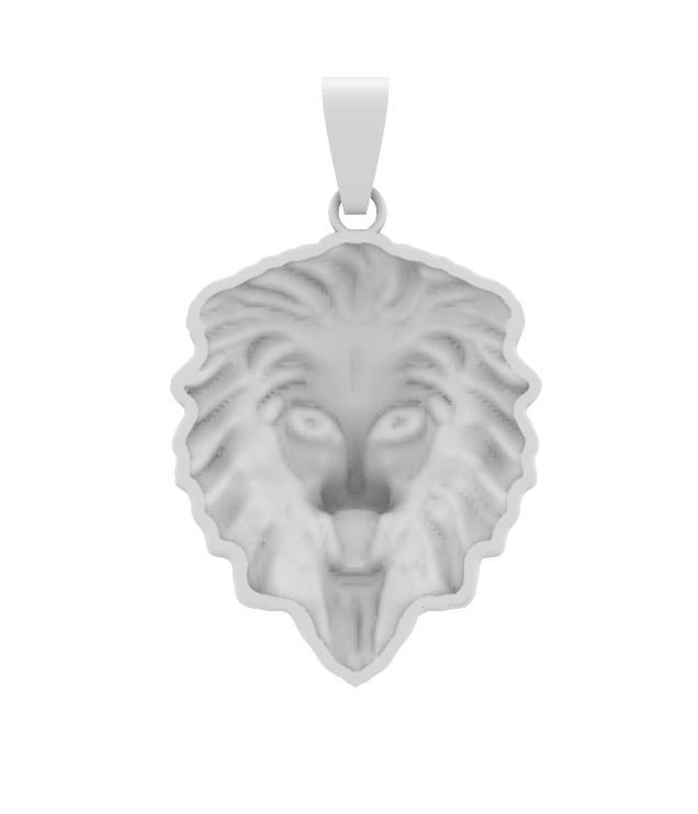 Lion Pendant 3D model 3D print model_3