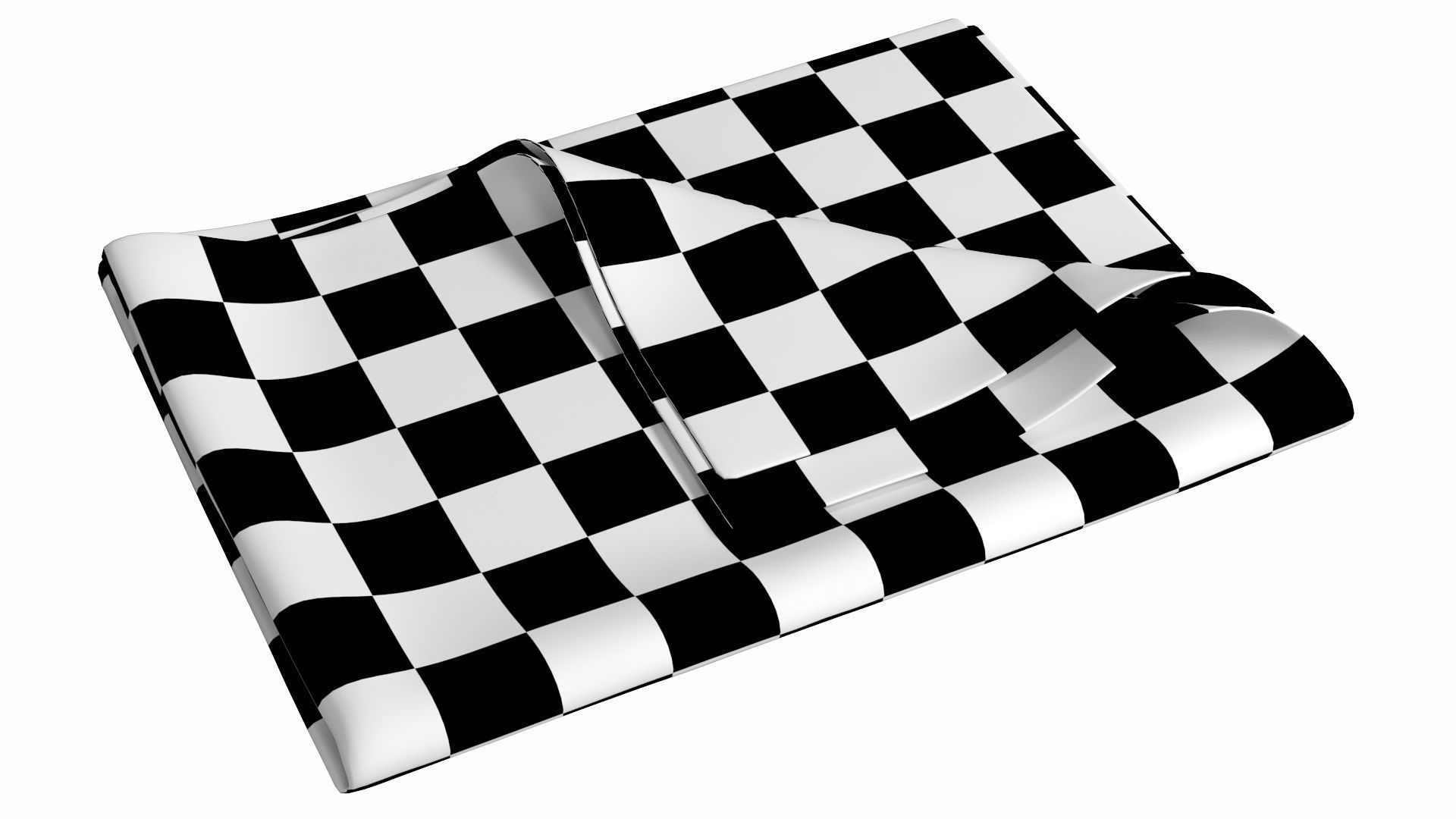 Tea Towel V5 Low-poly 3D model_17