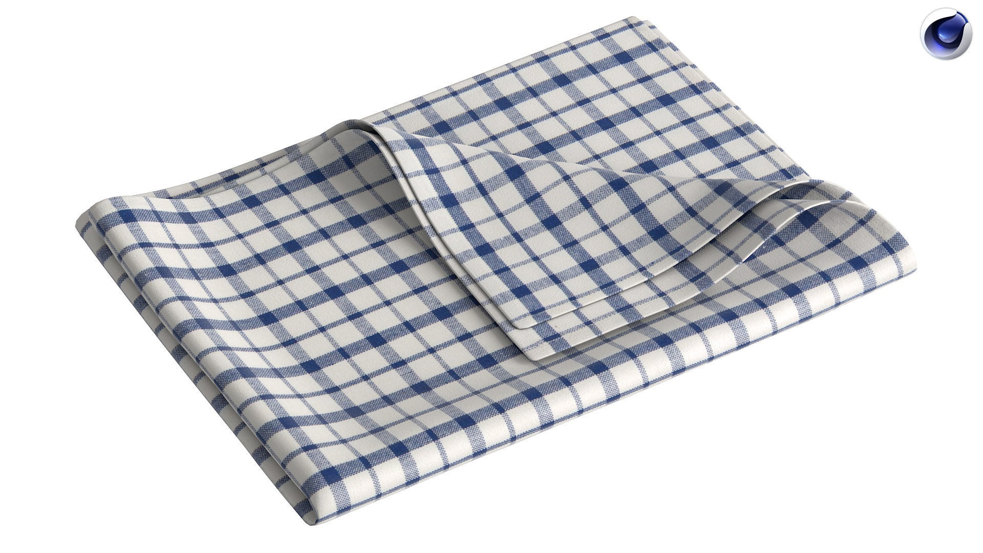 Tea Towel V5 Low-poly 3D model_2