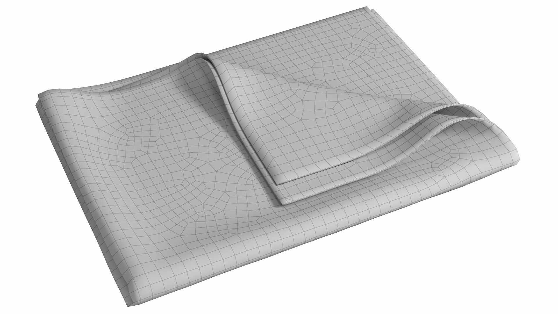 Tea Towel V5 Low-poly 3D model_15