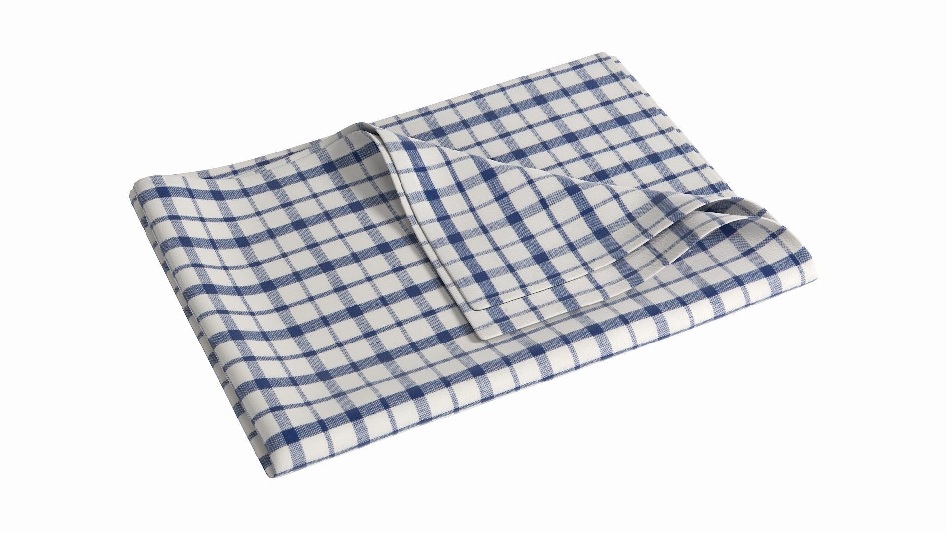 Tea Towel V5 Low-poly 3D model_5