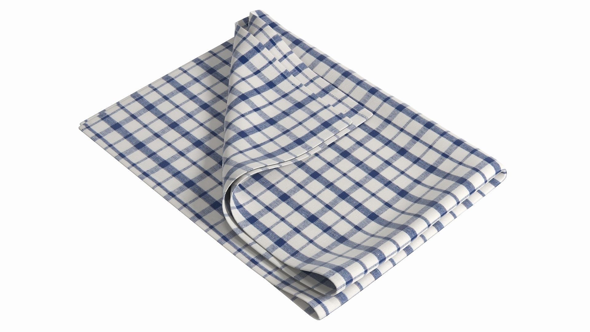 Tea Towel V5 Low-poly 3D model_8