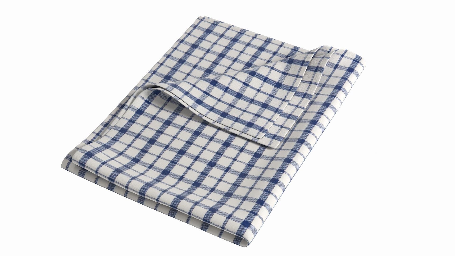 Tea Towel V5 Low-poly 3D model_6