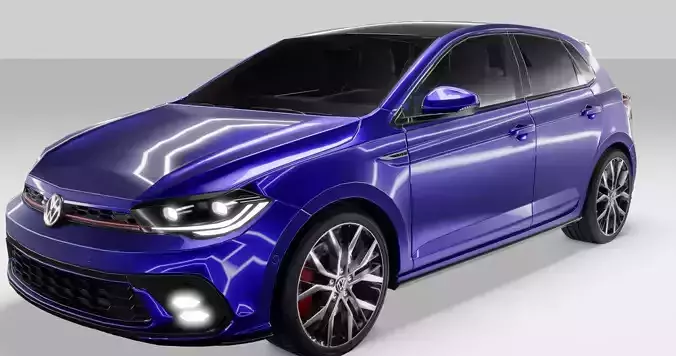 Volkswagen Polo GTI Low-poly 3D model