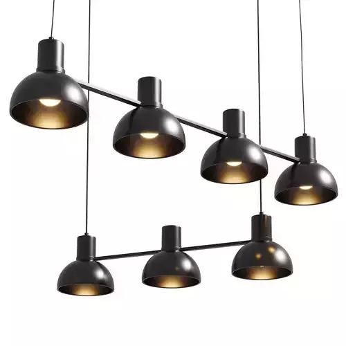 Mostrid pendant Lamp Black - Lucande Low-poly 3D model