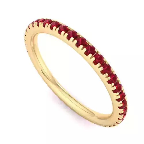 Eternity ruby stone Wedding band