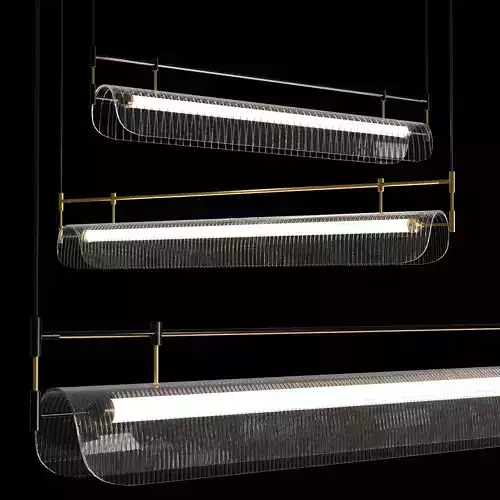 Nami Linear Chandelier Low-poly 3D model