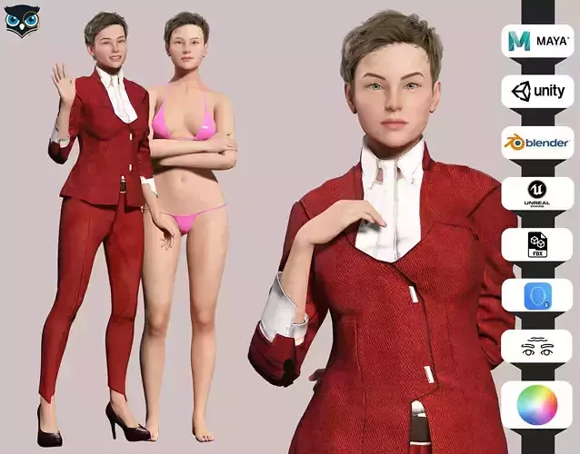 Amelia - Chic Blend Red And white 