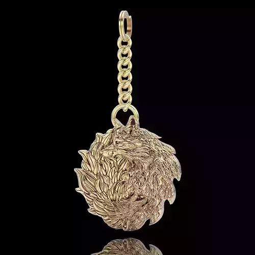 wolf fox ring silver gold jewelry printable design 3D model