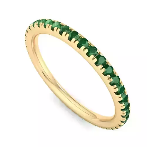 Eternity emerald stone Wedding band