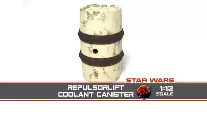 Repulsorlift Coolant Canister 1-12 scale Blackseries  3D print model