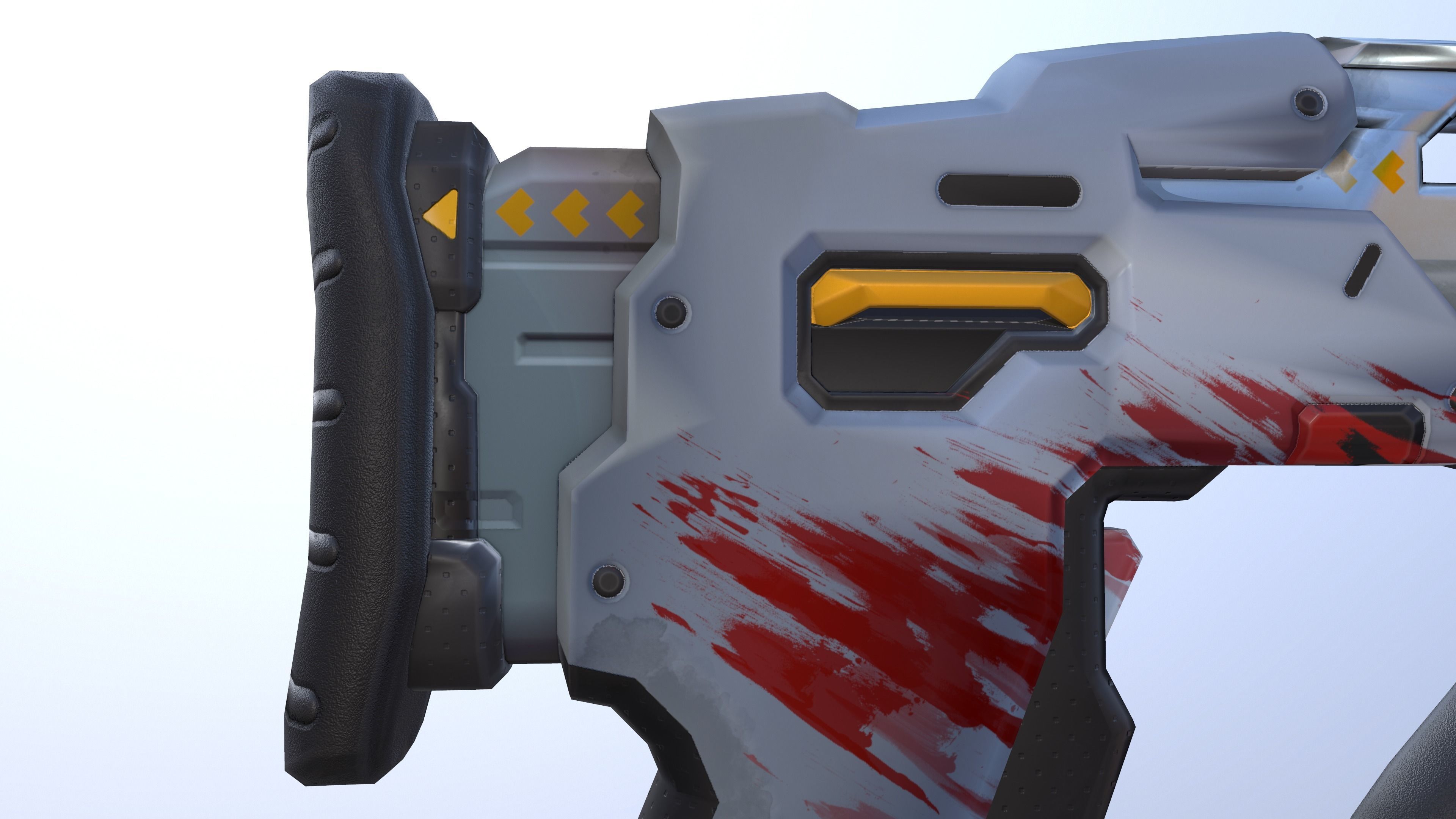 Sci-Fi  shotgun gun PBR low-poly  3D model Low-poly 3D model_13