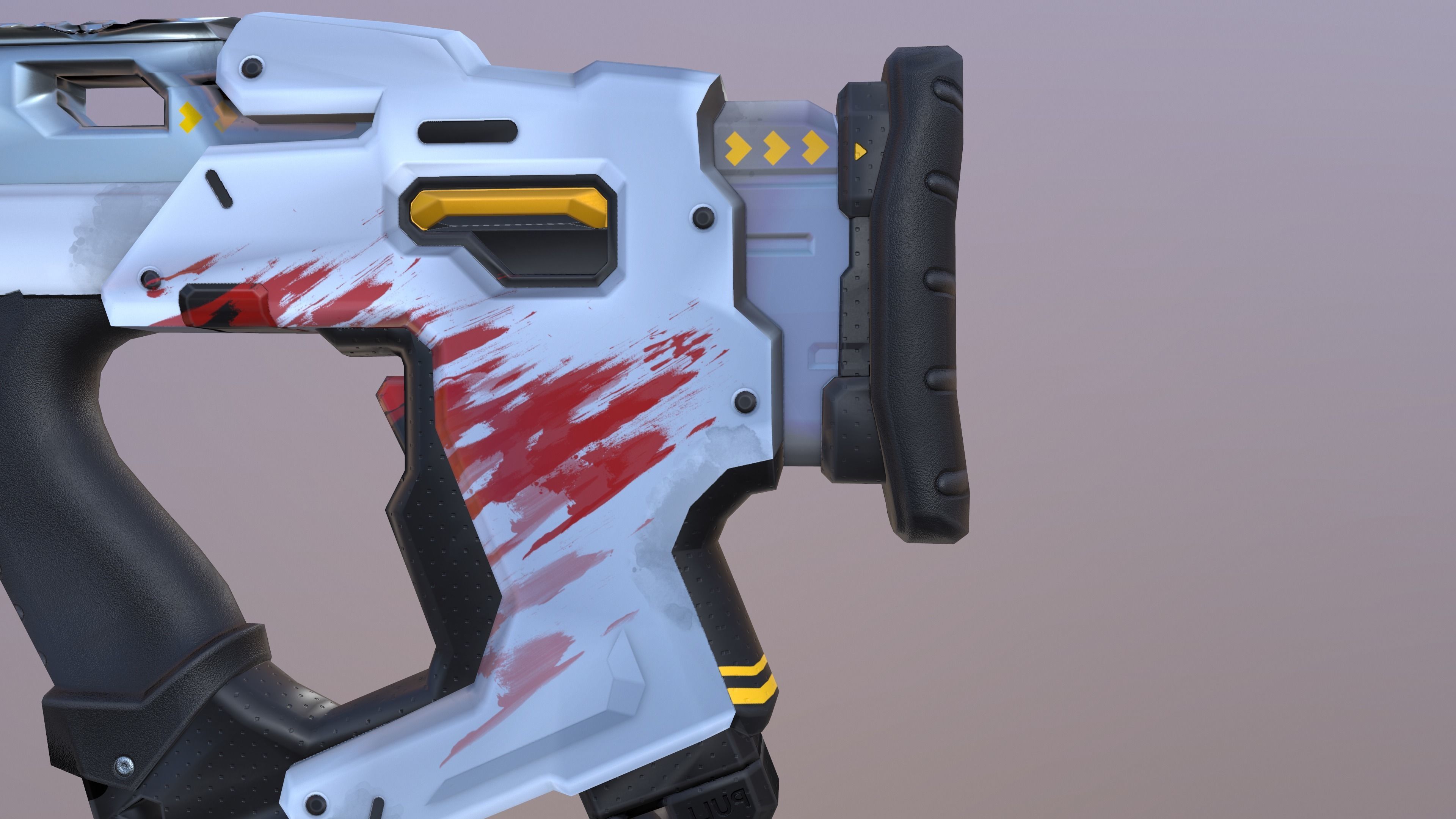 Sci-Fi  shotgun gun PBR low-poly  3D model Low-poly 3D model_18