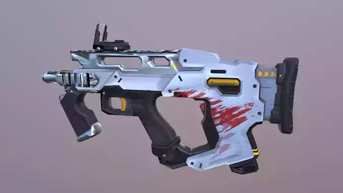 Sci-Fi  shotgun gun PBR low-poly  3D model Free low-poly 3D model