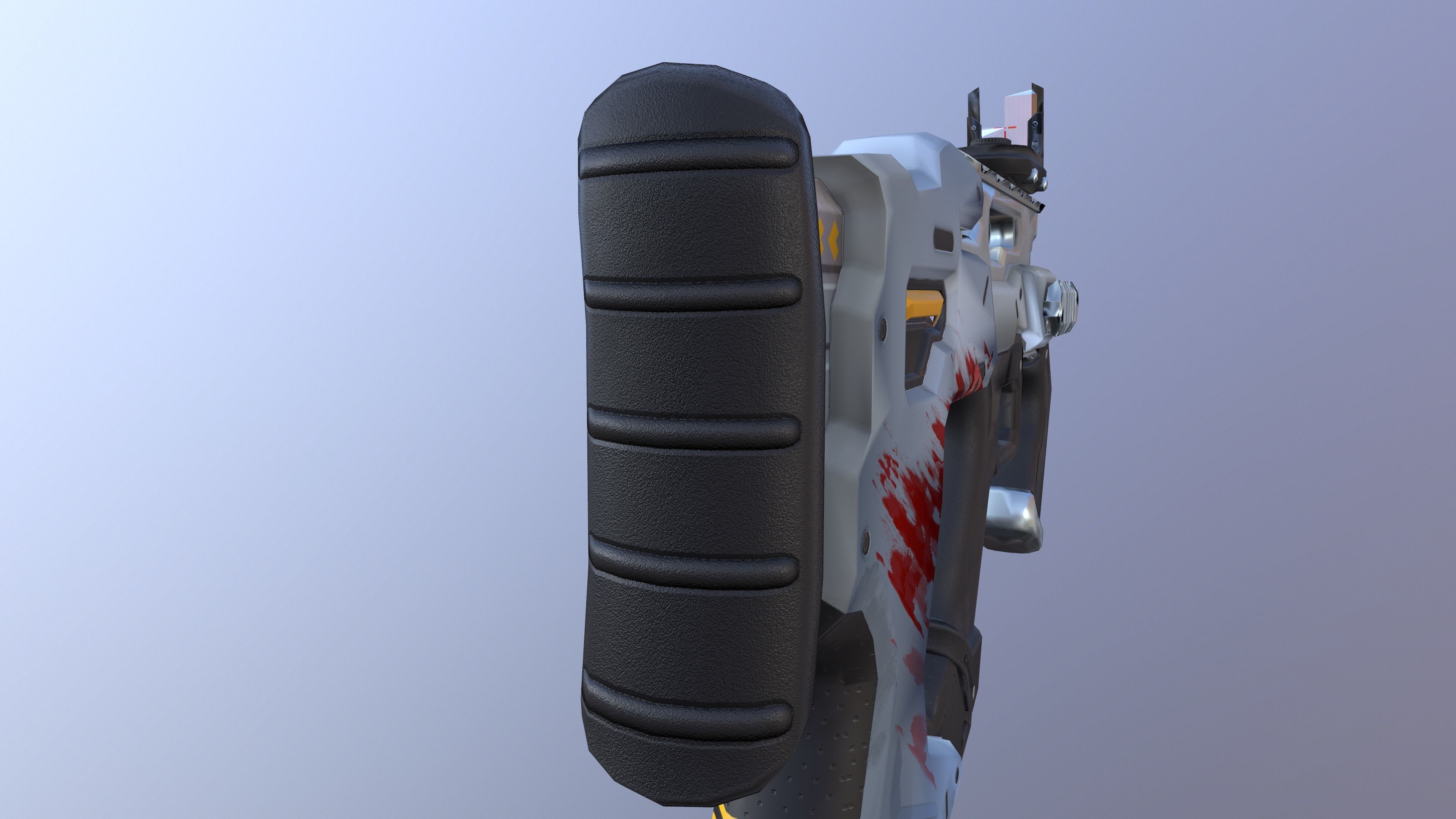 Sci-Fi  shotgun gun PBR low-poly  3D model Low-poly 3D model_22