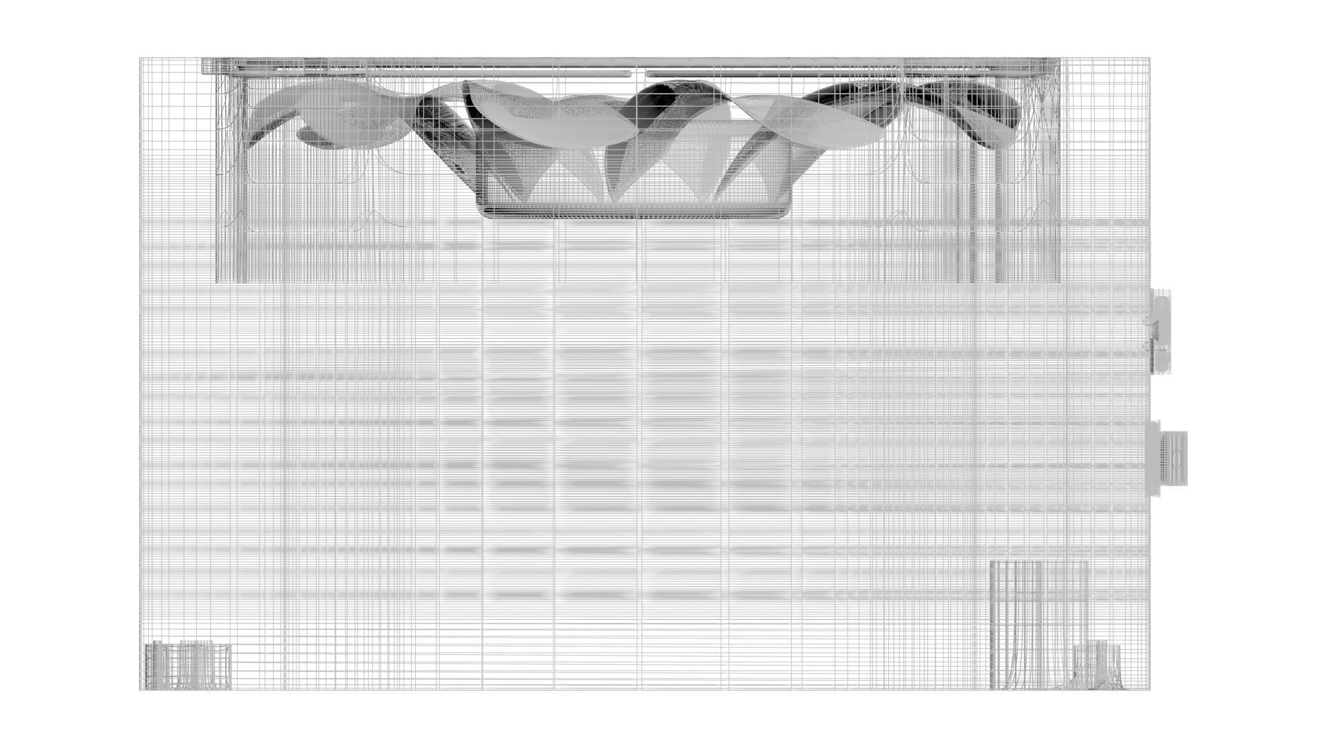 Black Power Supply Unit With Spinning Fan 3D model_26