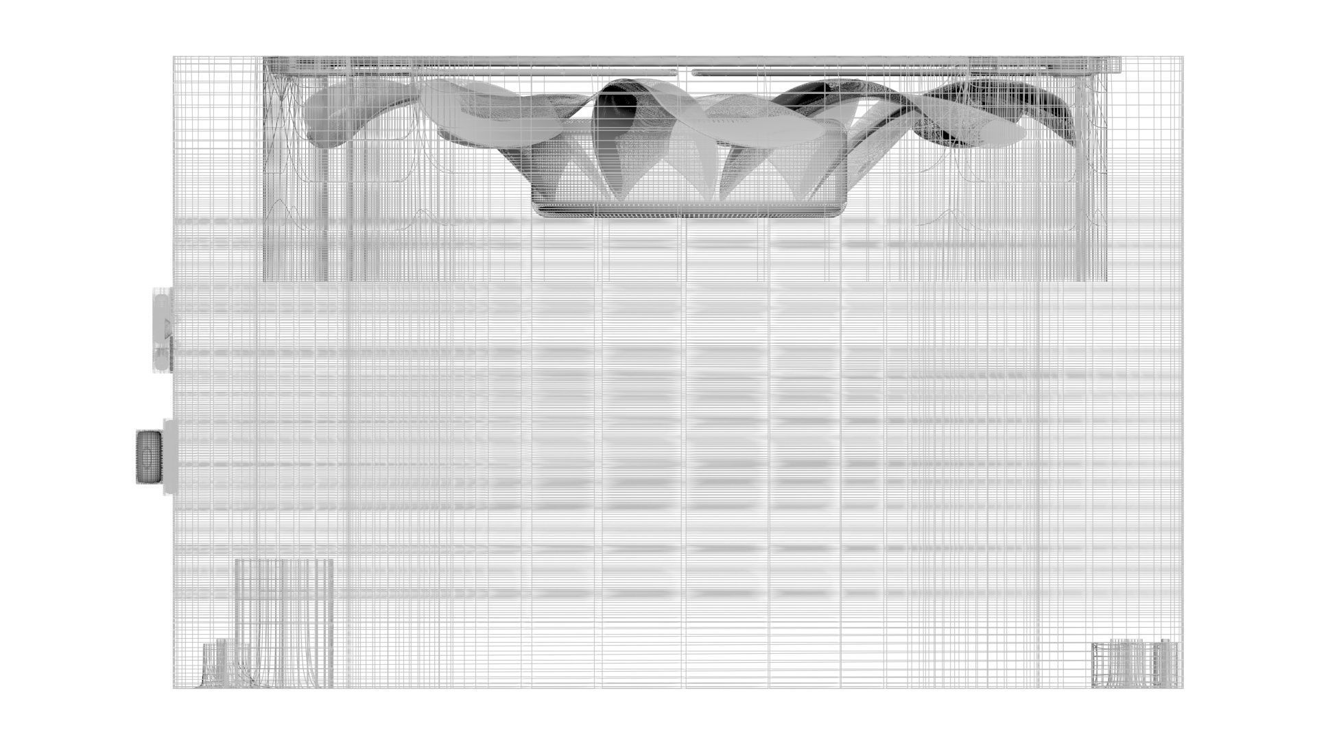 Black Power Supply Unit With Spinning Fan 3D model_23