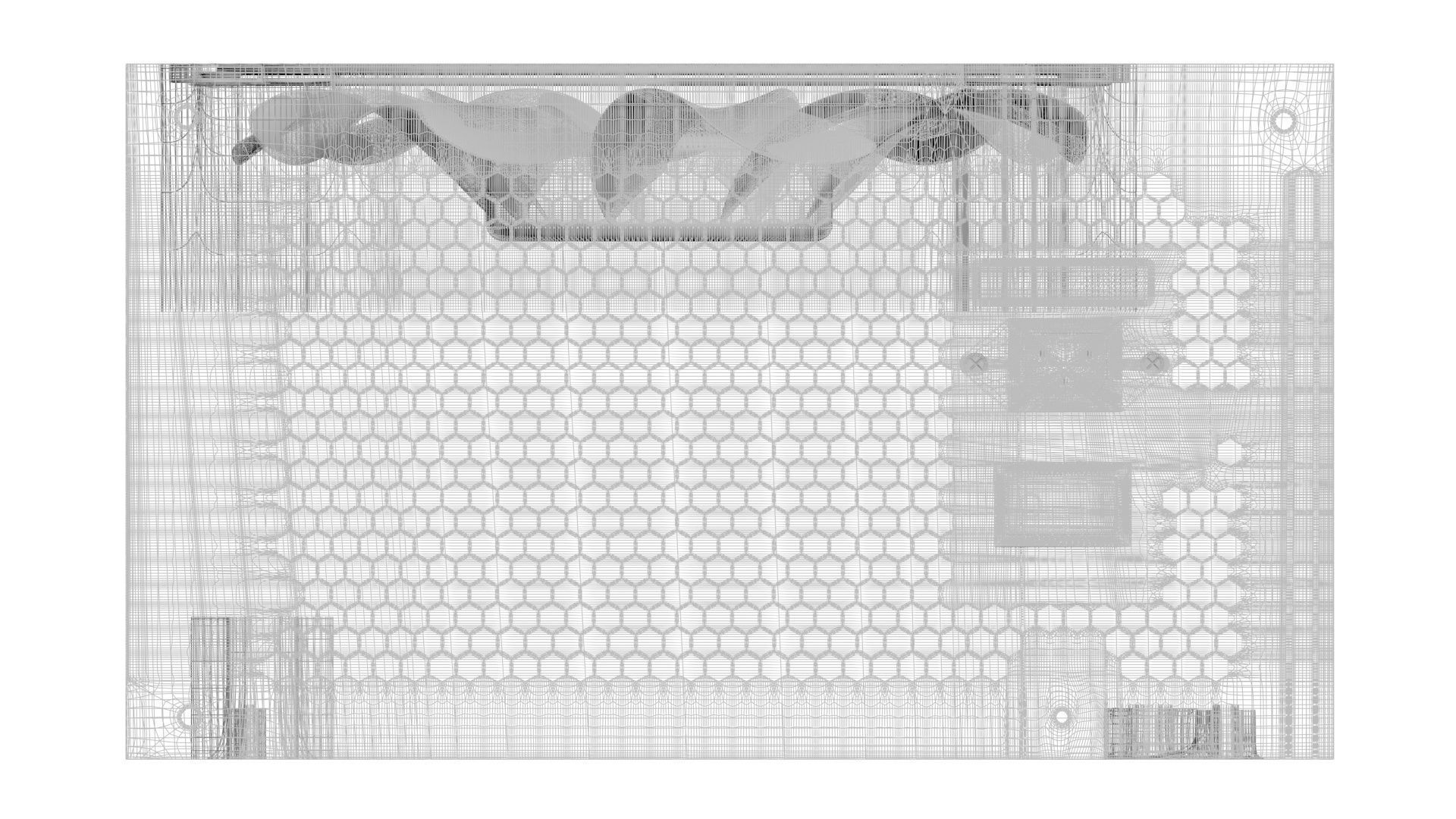 Black Power Supply Unit With Spinning Fan 3D model_24