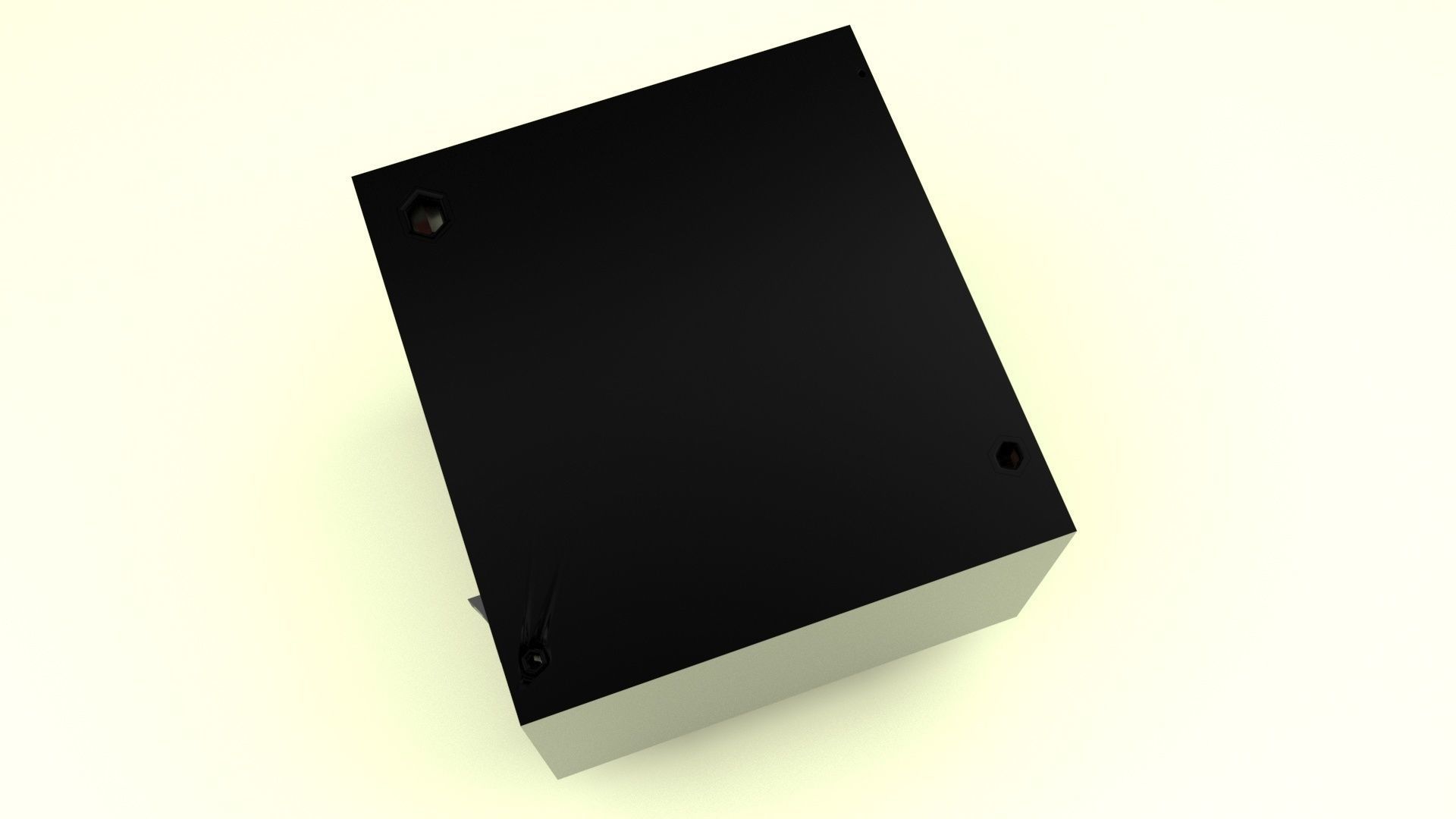 Black Power Supply Unit With Spinning Fan 3D model_30