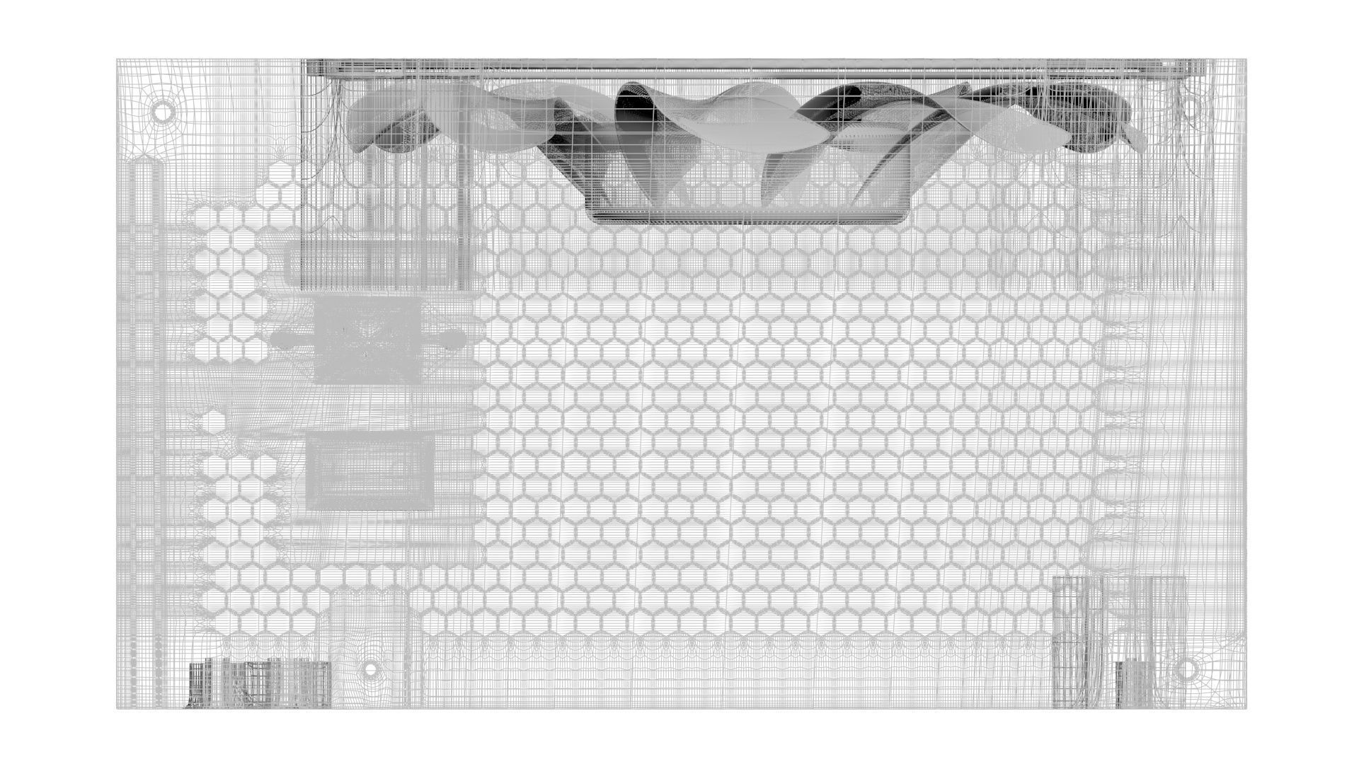 Black Power Supply Unit With Spinning Fan 3D model_27