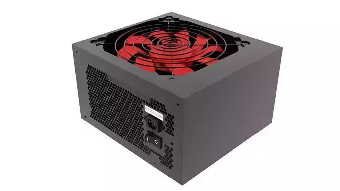 Black Power Supply Unit 3D model