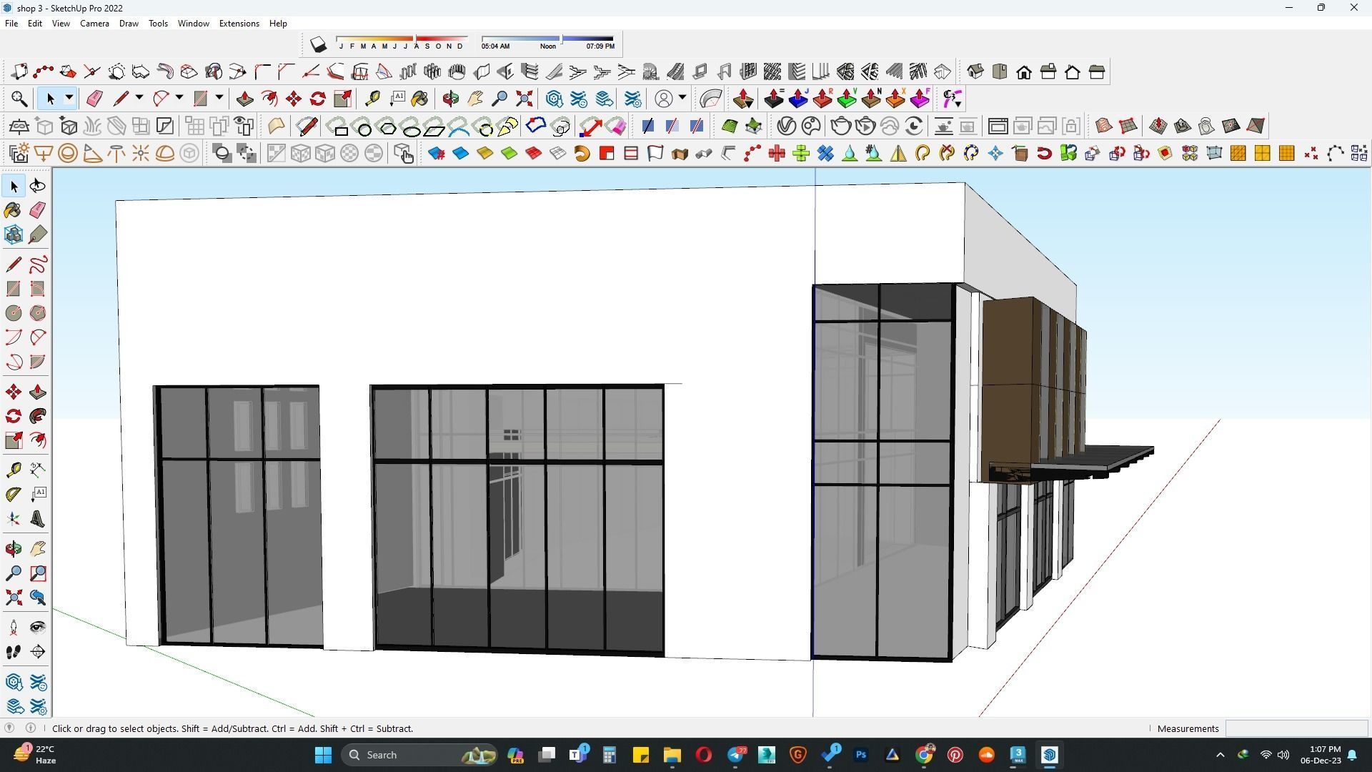 Retail shop Building model 3D model_1