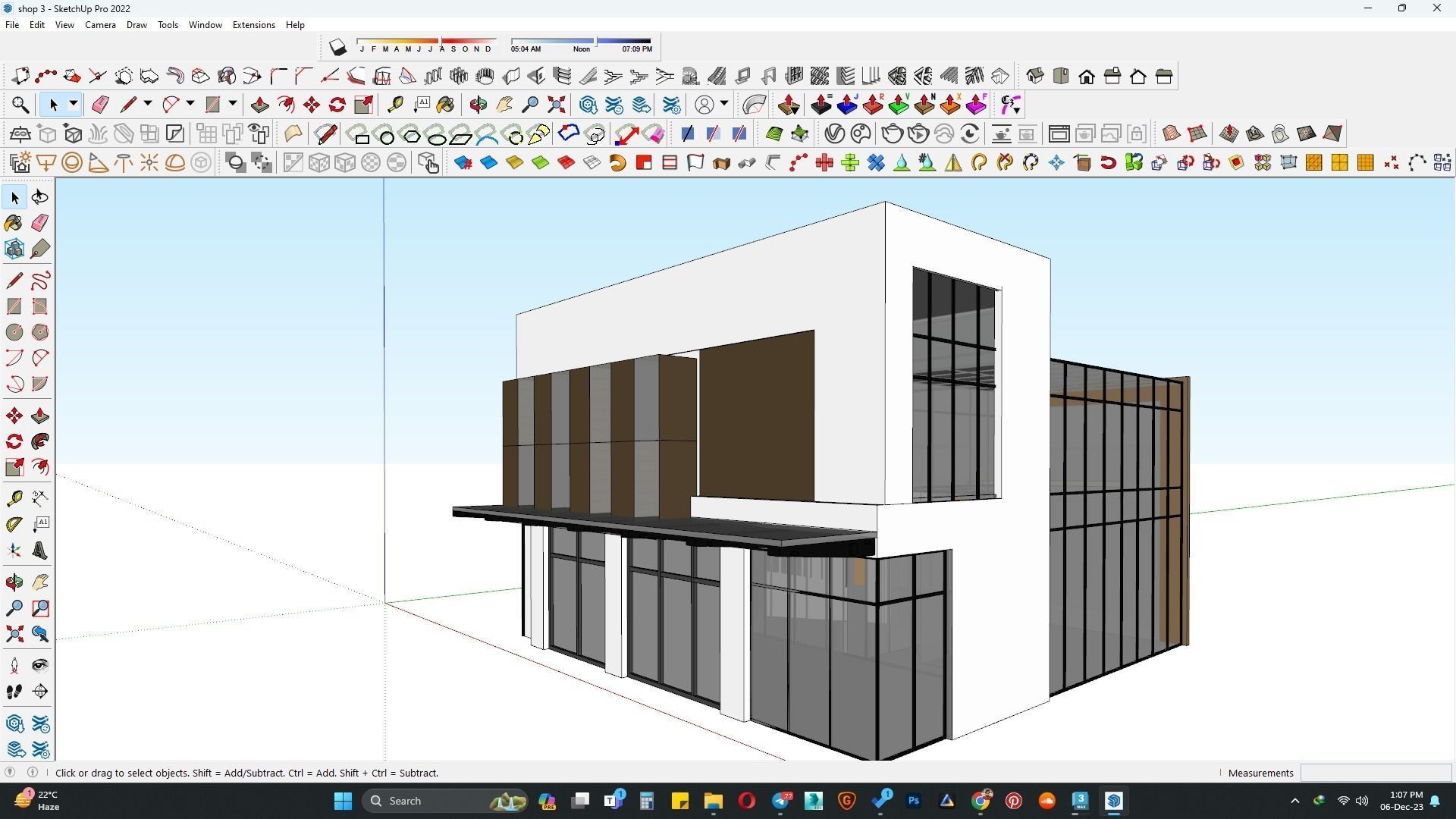 Retail shop Building model 3D model_3
