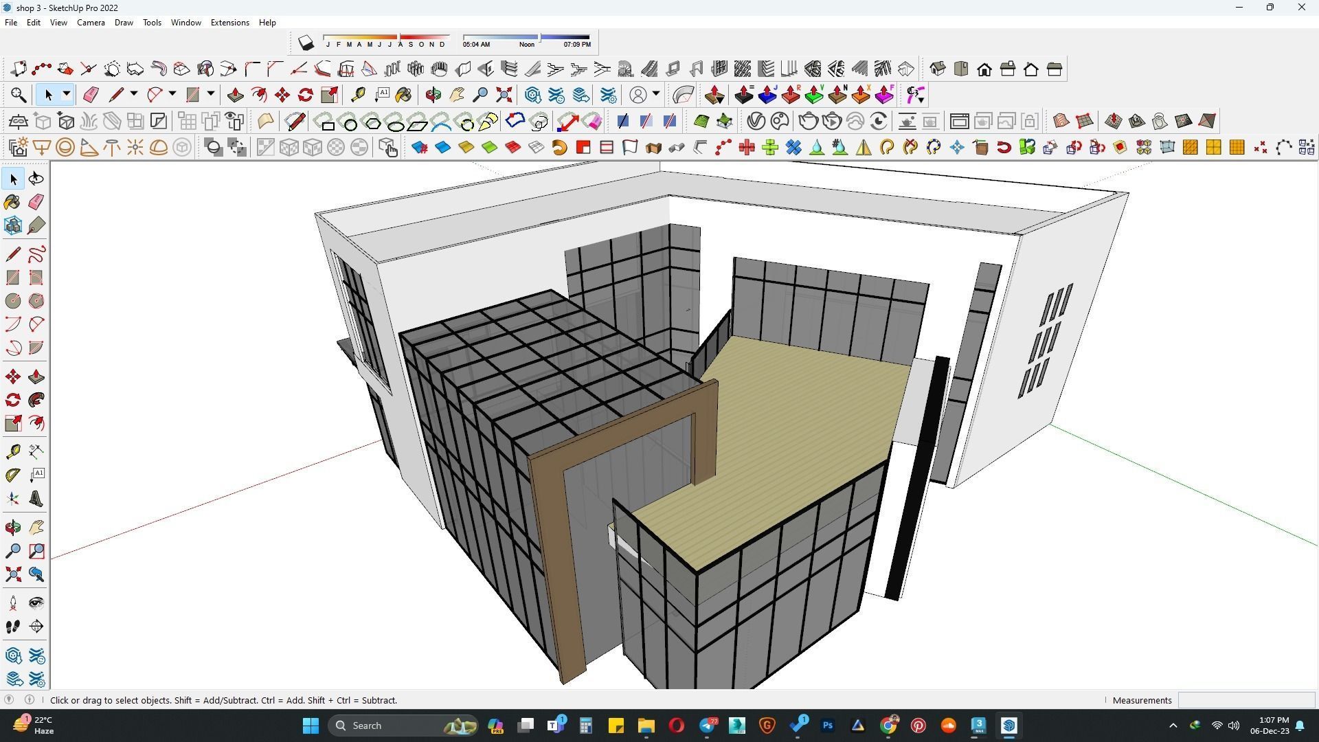 Retail shop Building model 3D model_5