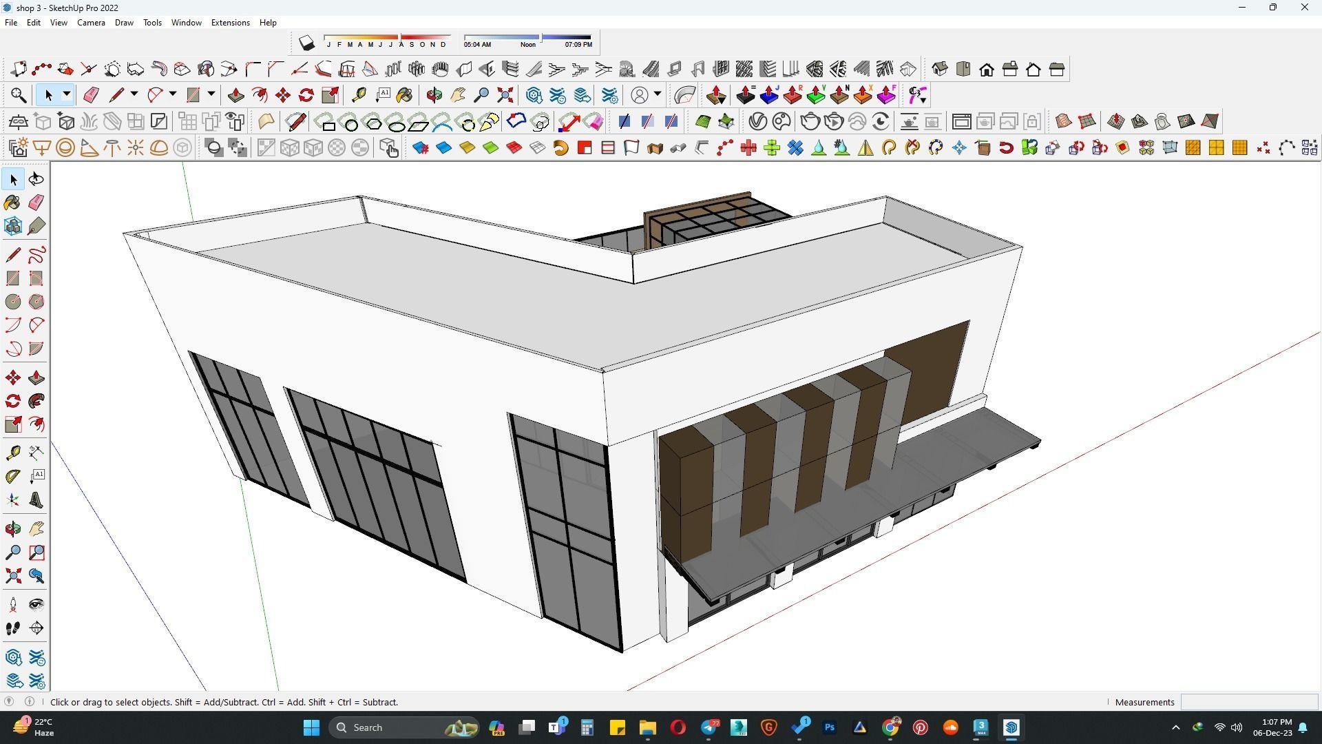 Retail shop Building model 3D model_4