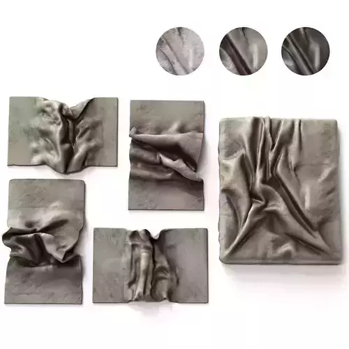 Panel imitating fabric folds