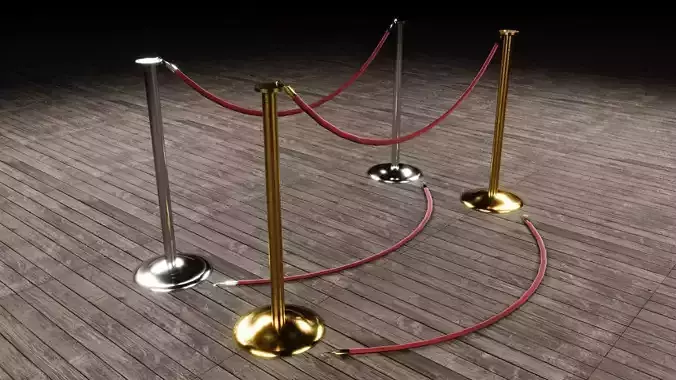 Silver and Gold Stanchion