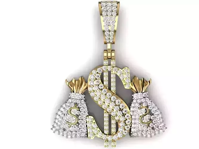 Dollar bag necklace
