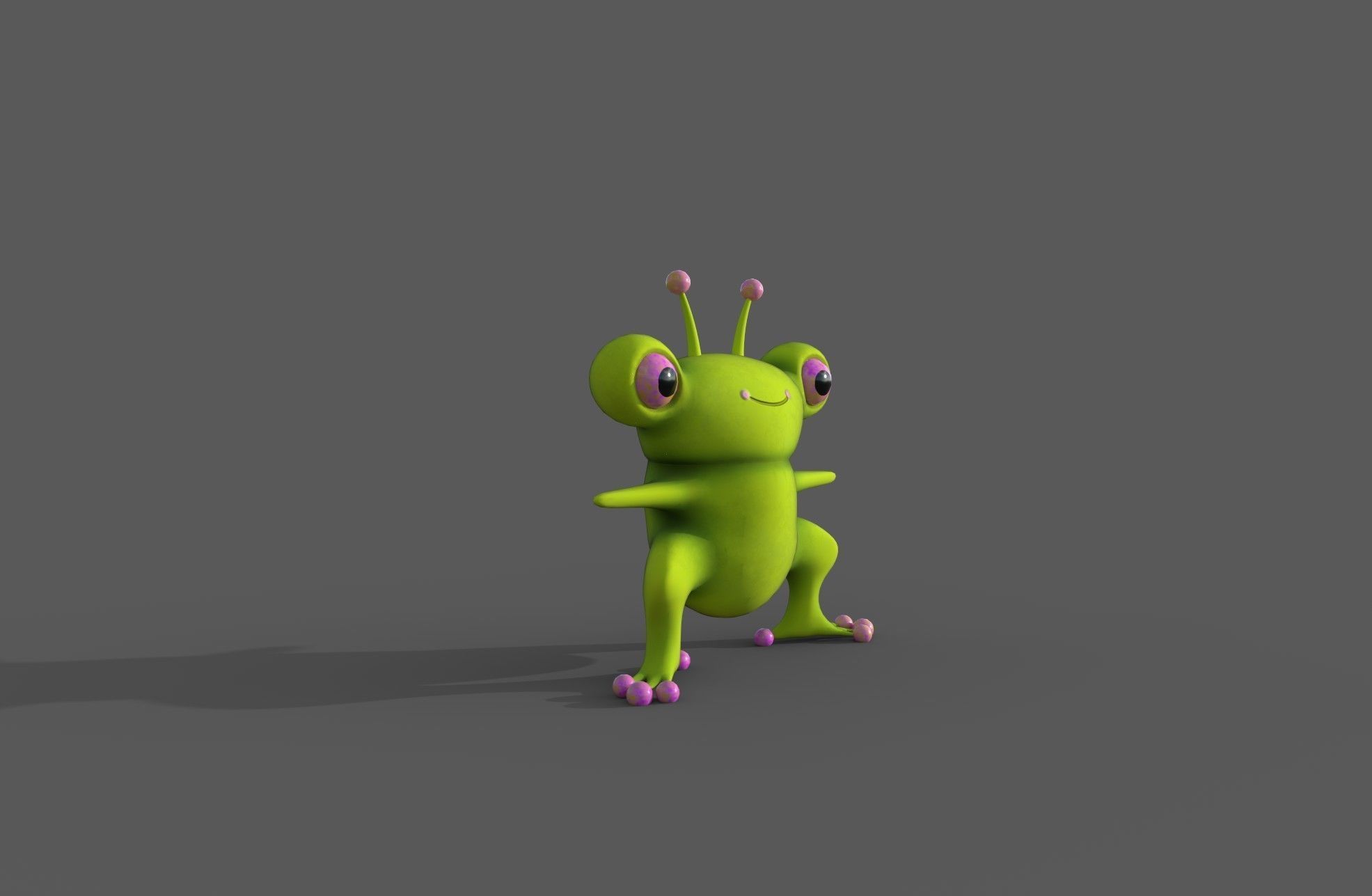 Ribbit Low-poly 3D model_2