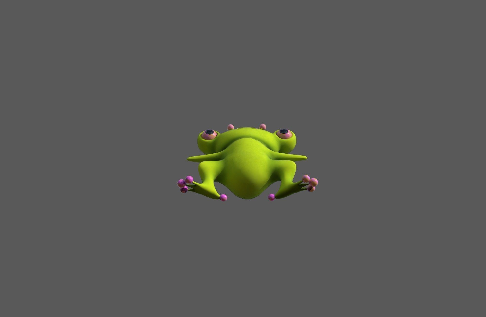 Ribbit Low-poly 3D model_5