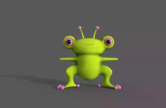 Ribbit Low-poly 3D model