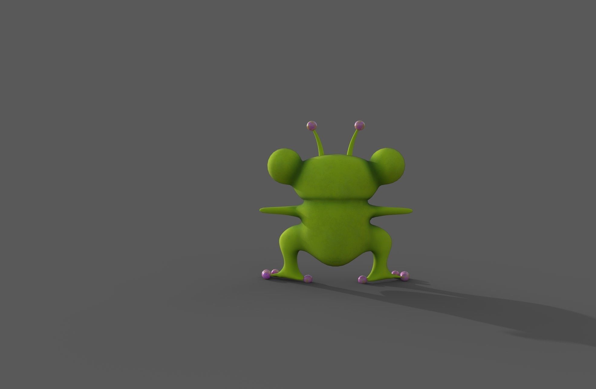 Ribbit Low-poly 3D model_3