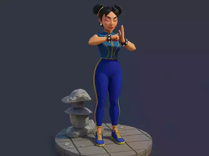 Chun Li Stylized 3D print model