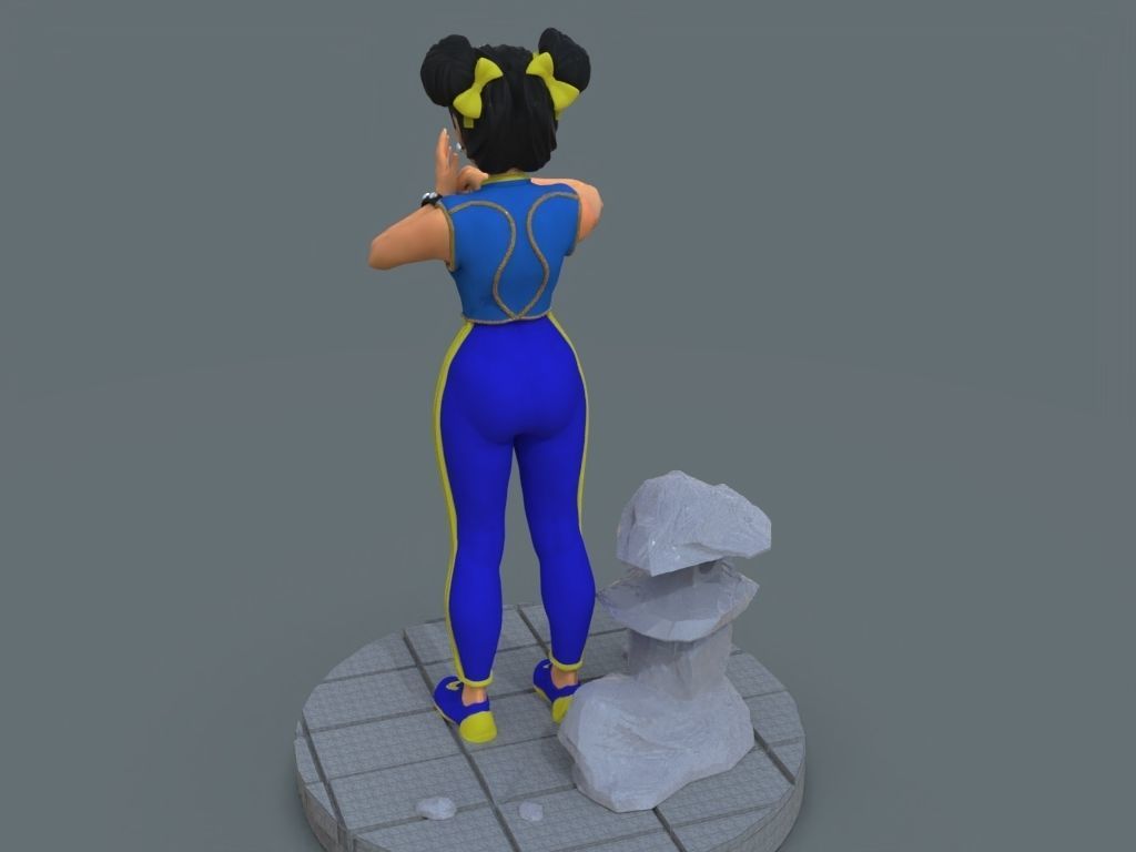 Chun Li Stylized 3D print model_5