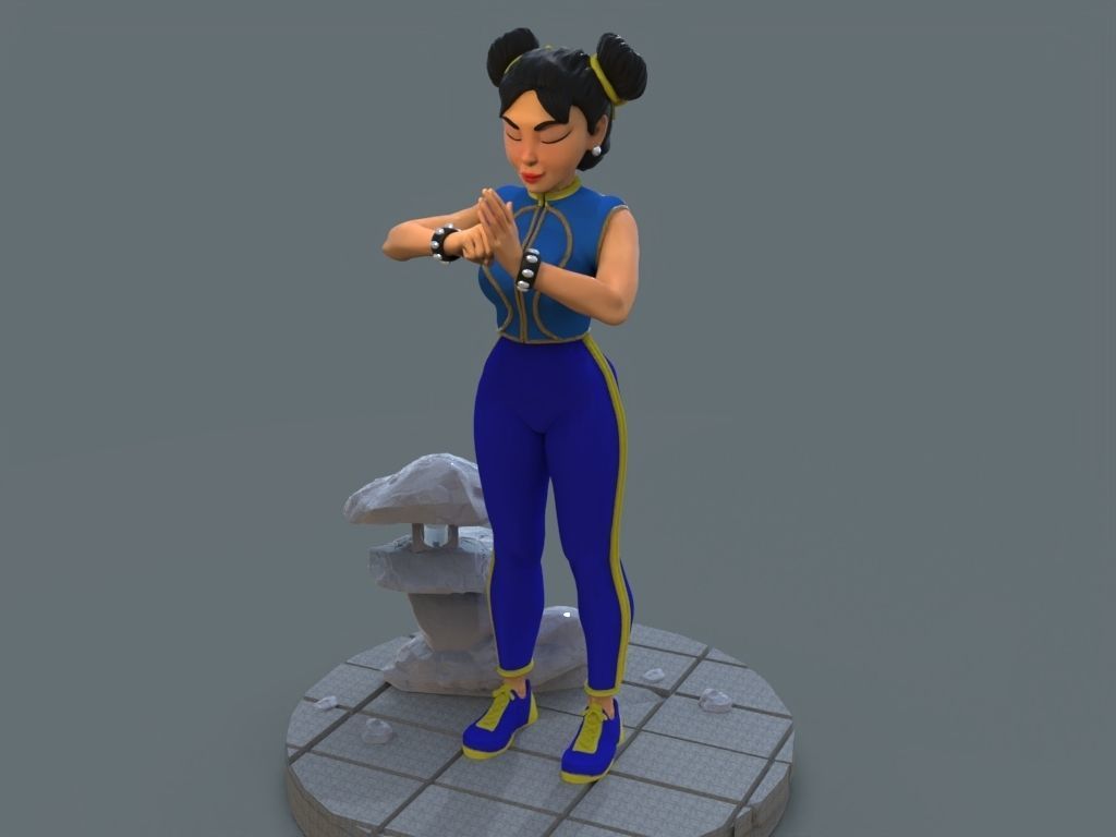 Chun Li Stylized 3D print model_2