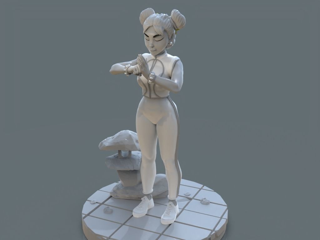 Chun Li Stylized 3D print model_10