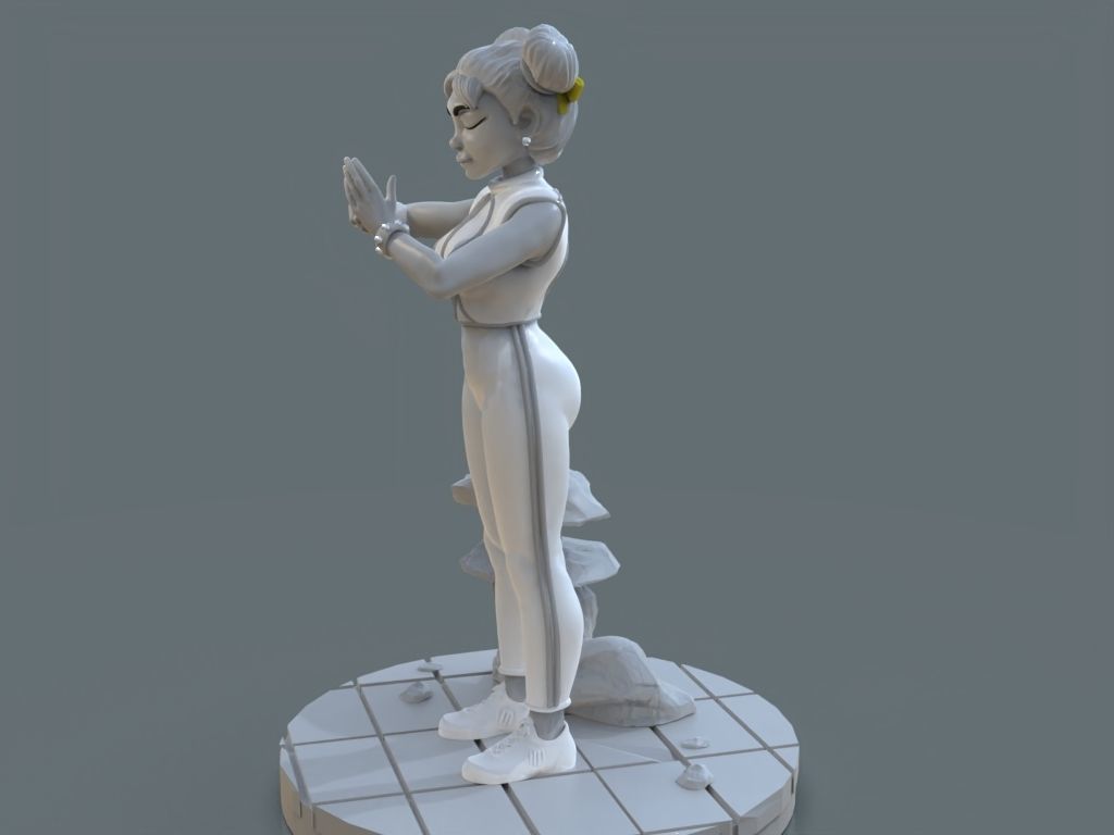 Chun Li Stylized 3D print model_11