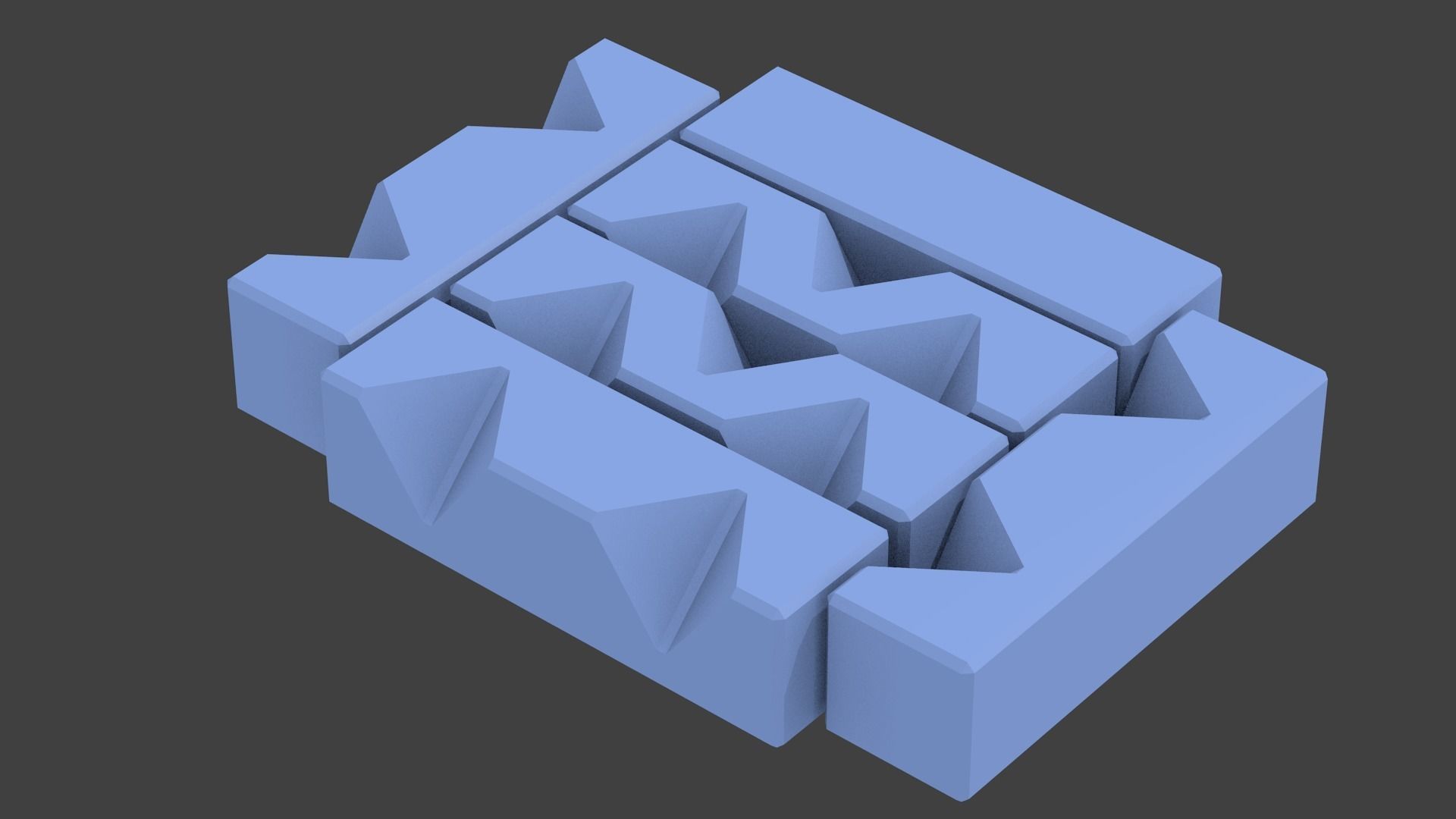 Burr puzzle 3D print model_4