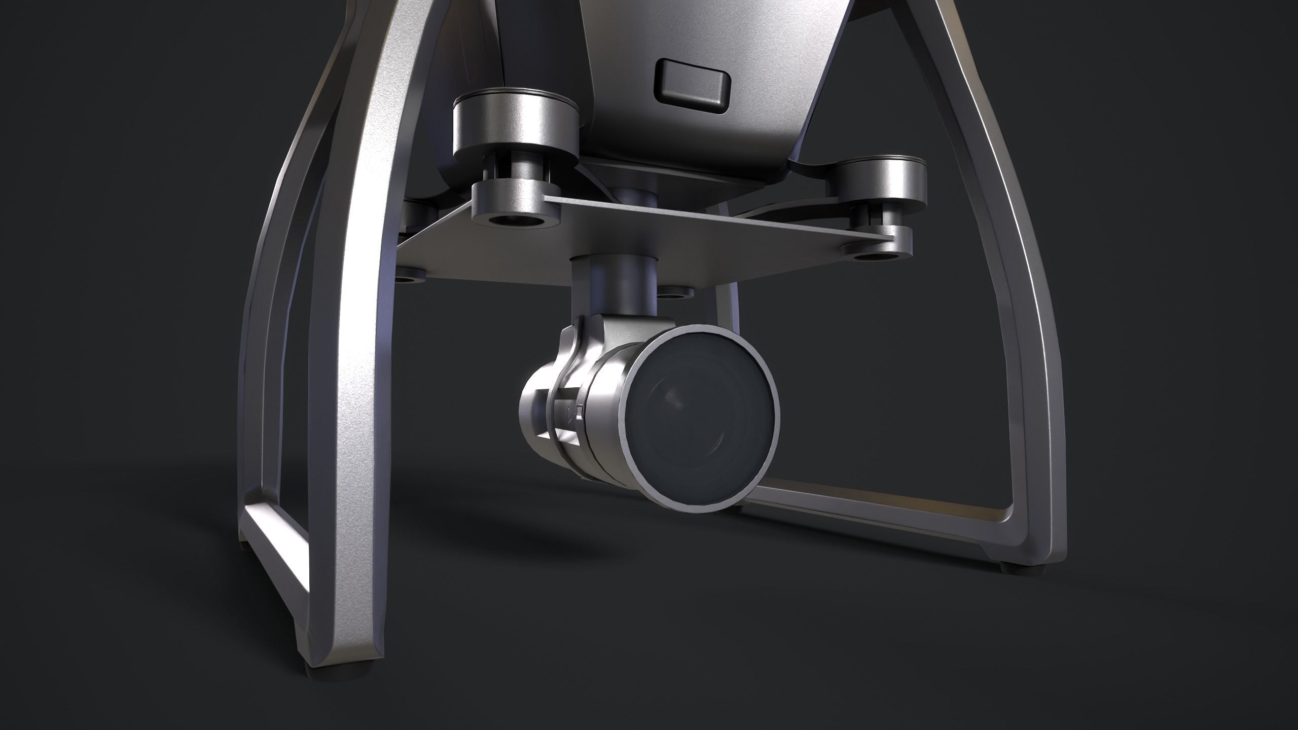 Drone Low-poly 3D model_6