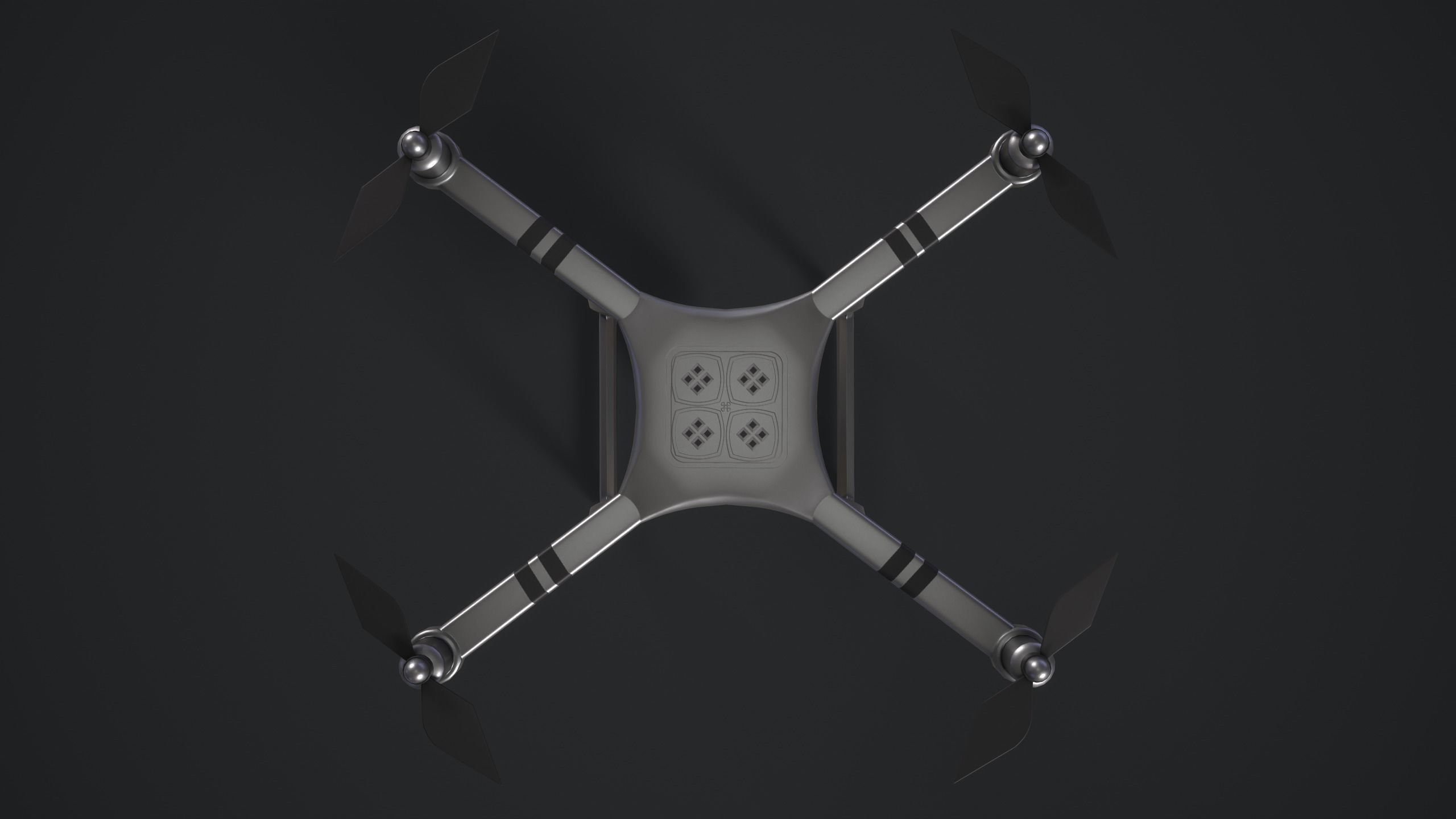 Drone Low-poly 3D model_5