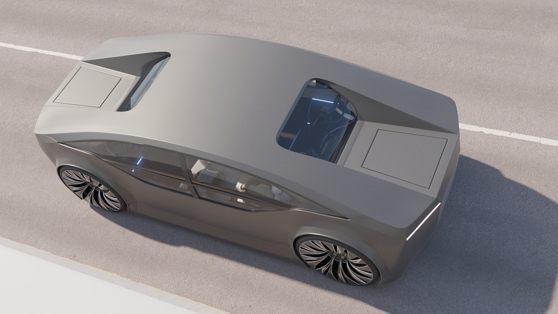 Self-driving concept car with interior and rigged 3D model_10