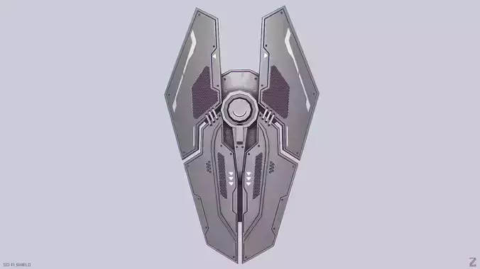 Sci fi shield Low-poly 3D model Sci fi shield Low-poly 3D model