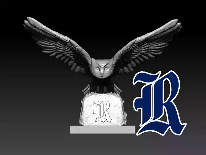 NCAA - RICE OWLS FOOTBALL MASCOT STATUE - 3D PRINT 3D print model