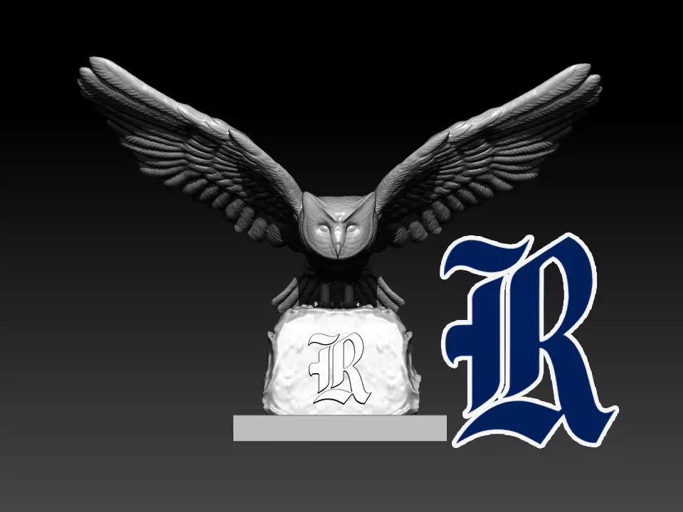 NCAA - RICE OWLS FOOTBALL MASCOT STATUE - 3D PRINT 3D print model_0