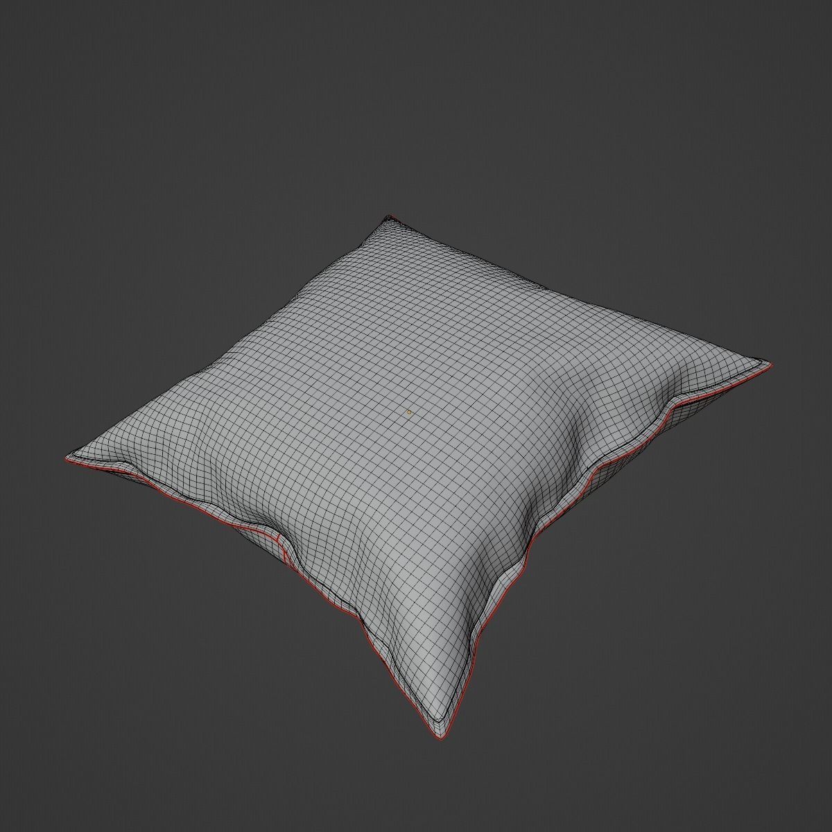 Fabric Pillow Low-poly 3D model_13
